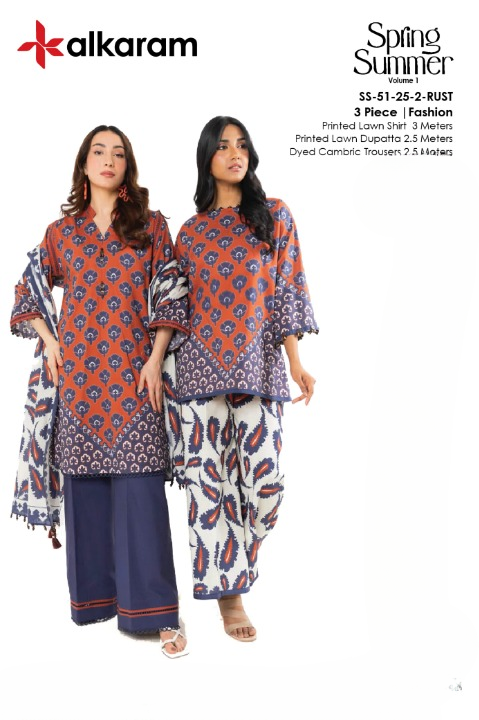 Alkaram Lawn 3-Piece | Summer 2025 Vol 1
